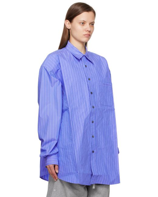 Y. Project Blue Scrunched Shirt