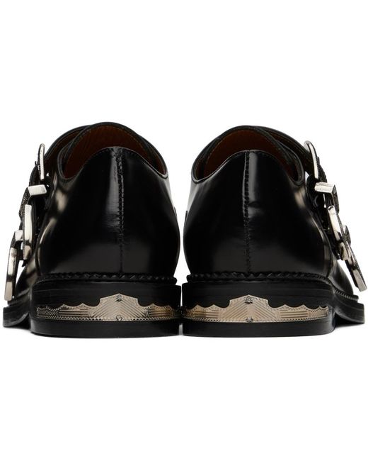 Toga Virilis Black Ssense Exclusive Pin-buckle Loafers for men