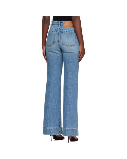 Victoria Beckham Blue Alina High Waisted Jeans