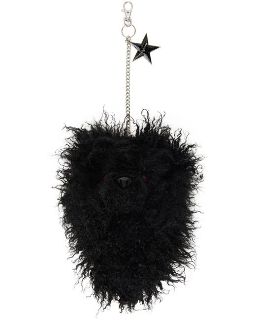 VAQUERA Black Furry Teddybear Keychain for men