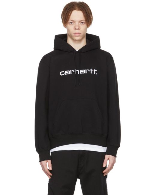 Carhartt WIP Black Cotton Hoodie for Men | Lyst
