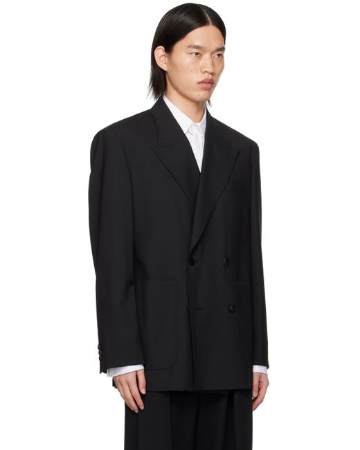 Veston noir à double boutonnage Wooyoungmi pour homme en coloris Black