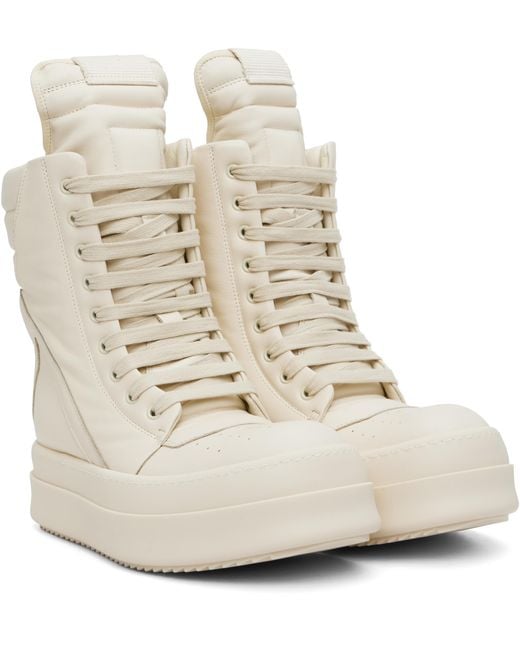 Rick Owens Natural Off- Concordians Megageobaskets Sneakers for men