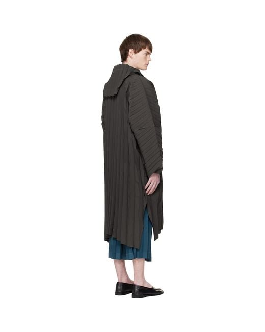 Homme Plissé Issey Miyake Black Edge Light February Coat for men