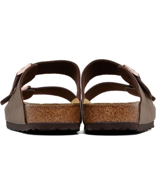 Birkenstock Brown Regular Arizona Birkibuc Sandals for men
