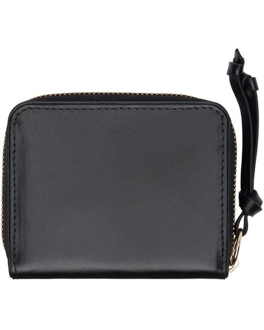 Dries Van Noten Black Square Leather Wallet