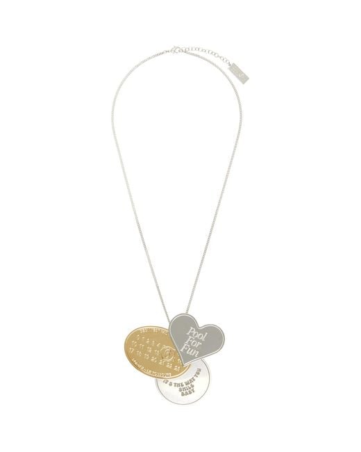 MM6 by Maison Margiela White Stickers Necklace for men
