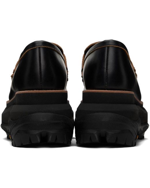 Sacai Black Platform Loafers for men