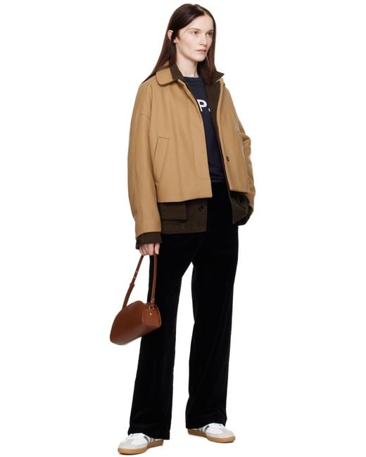 A.P.C. Tan Becca Jacket in Black | Lyst UK