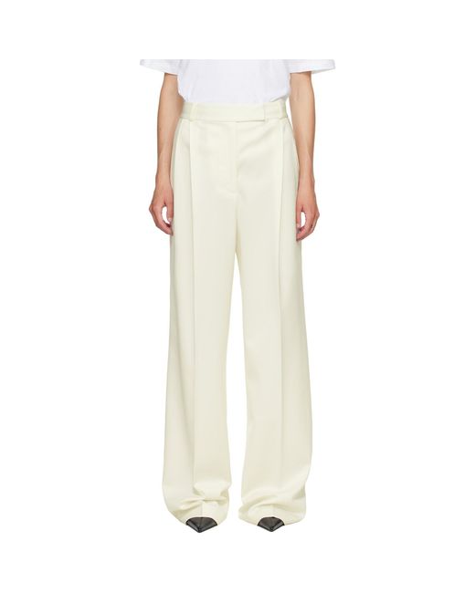 Rohe Natural Off- Mid-Waist Tailored Trousers