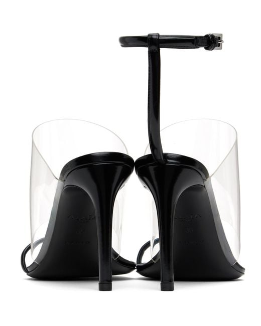 Alaïa Black Asymmetric Heeled Sandals