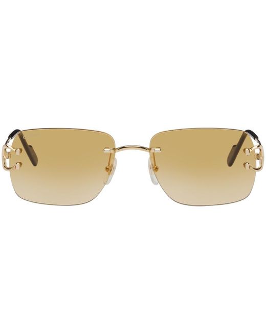 Cartier Black Gold 'c De ' Sunglasses for men