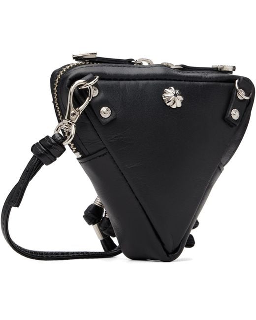 Toga Virilis Black Triangle Shoulder Bag for men