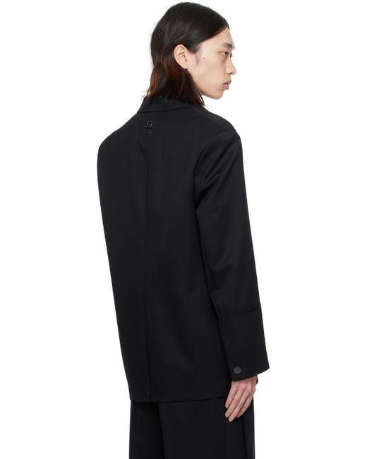 メンズ Wooyoungmi ノッチドラペルカラー テーラードジャケット Black