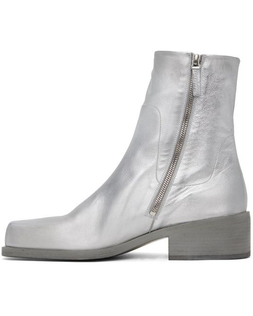Marsèll Gray Silver Cassello Boots for men