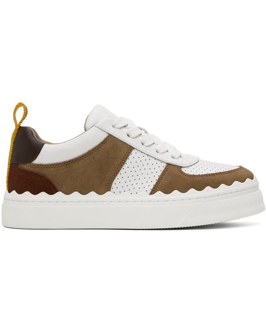 Chloé Black White & Brown Lauren Sneakers