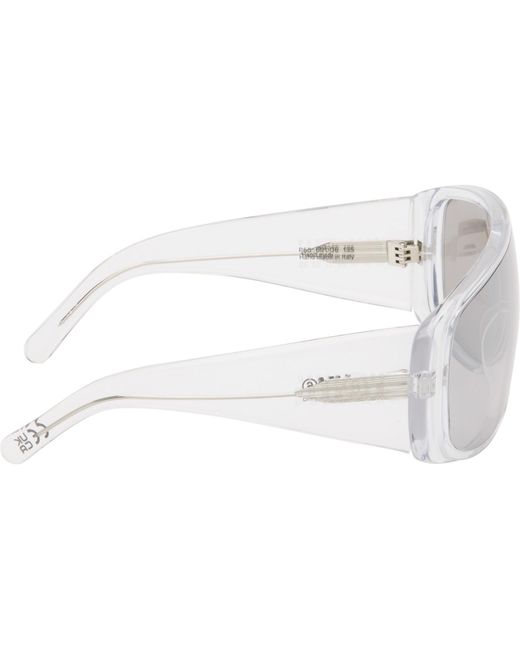 MM6 by Maison Margiela Black Transparent Mask Sunglasses