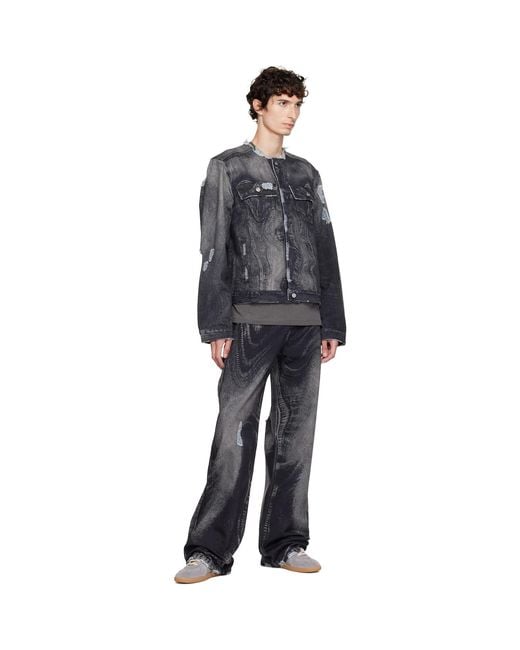 CAMPERLAB Black Distorted Distressed Jeans for men