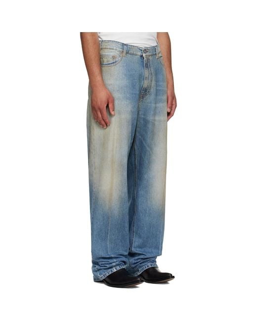 MM6 by Maison Margiela Blue Straight-Leg Jeans for men