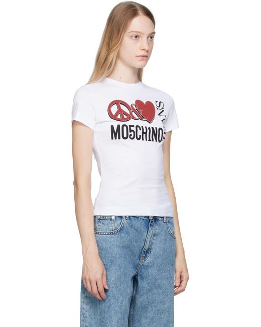 Moschino Jeans Multicolor 'peacelove' T-shirt