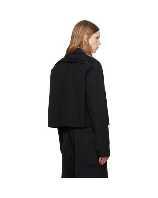 Rick Owens Black Tower Alice Brad Jacket for men