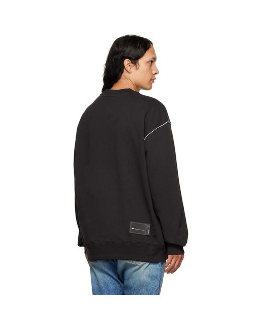 we11done Black Reflective Sweatshirt for men