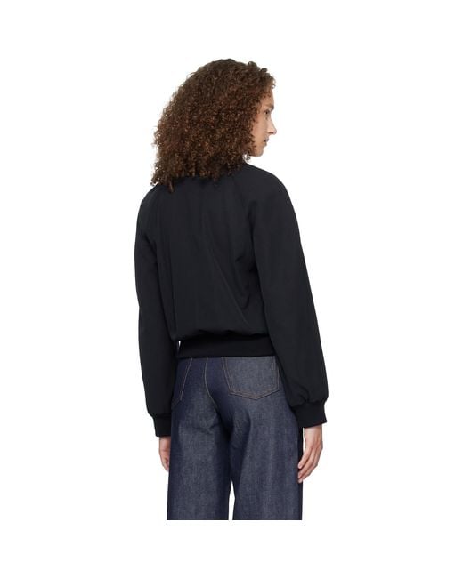 A.P.C. Black Raglan Bomber Jacket