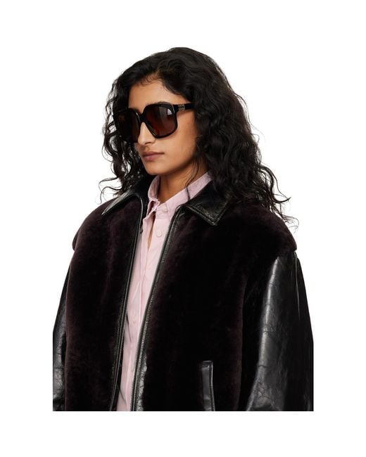 Miu Miu Black Runway Oversized Sunglasses