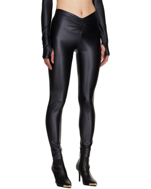 Versace Black Ruched leggings