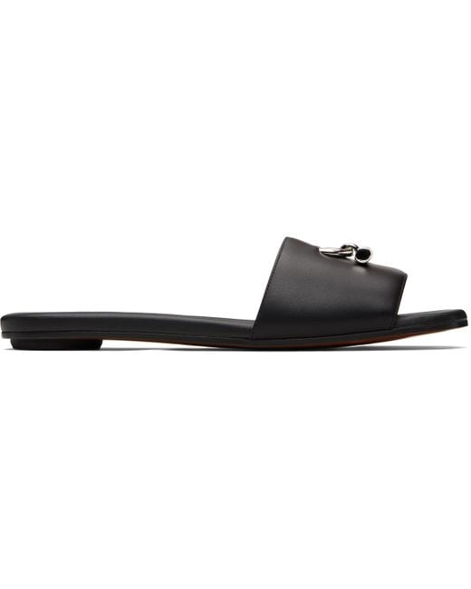 Alexander McQueen Black T-Bar Slides