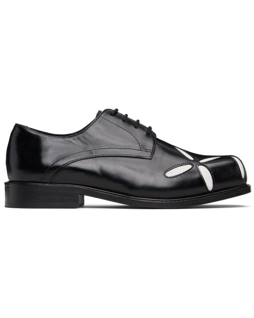 STEFAN COOKE Slashed Square Toe Derbys in Black for Men | Lyst