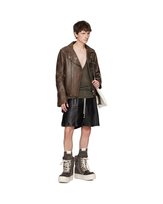 Rick Owens Brown Concordians Megageobaskets Sneakers for men