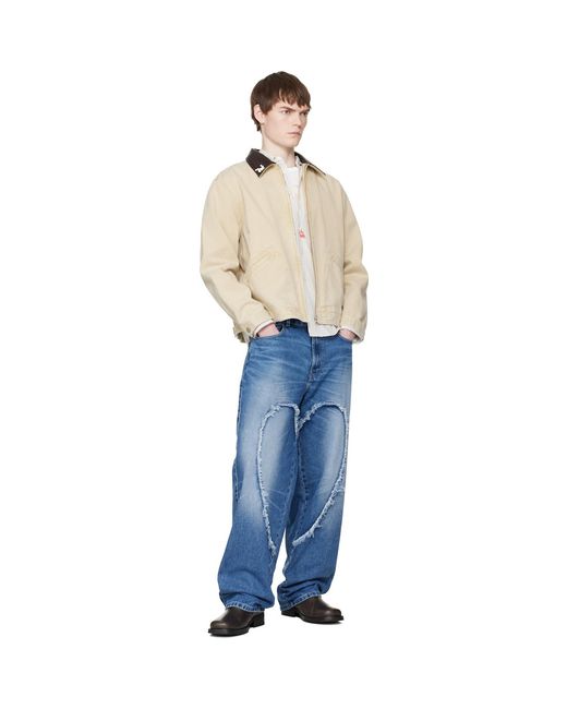 Carne Bollente Blue 'Moto Rabbit Rides Again' Denim Jacket for men