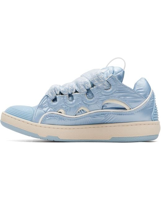 Lanvin Blue Nylon Curb Sneakers