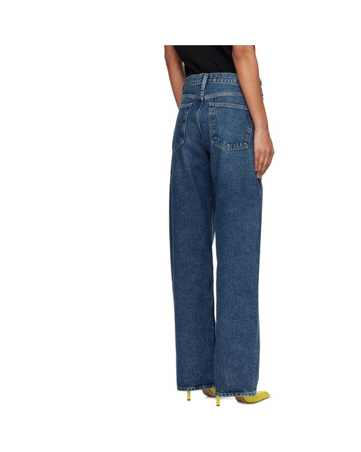 Agolde Blue Arc Criss Cross Jeans