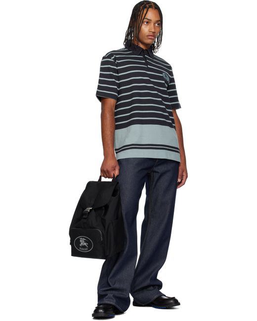 メンズ Burberry ブラック Orkney フラップ バックパック Black