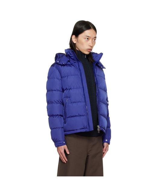 Moncler Blue Maya Short Down Jacket for men