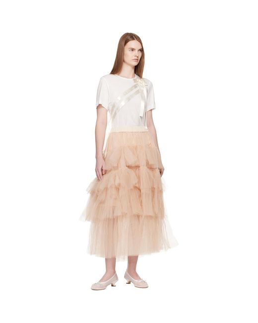Simone Rocha Natural Tutu Midi Skirt