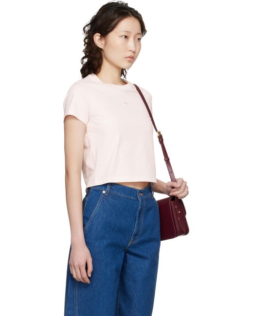 Maison Kitsuné レディース ブルー ピンク ベビーフォックス ベビーT