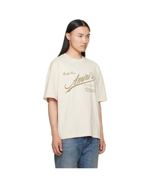 Amiri Natural Off- Quality Goods' Oversized T-Shirt for men