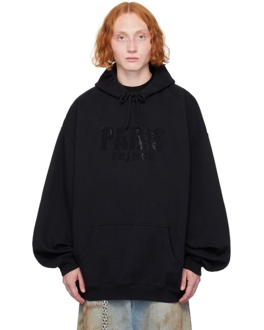 Vetements Blue Crystal 'Paris' Hoodie for men