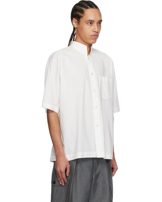 Homme Plissé Issey Miyake White Streamline Shirt for men