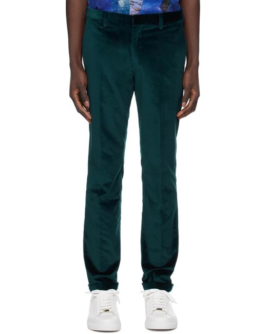 Pantalon vert à plis Paul Smith pour homme en coloris Black