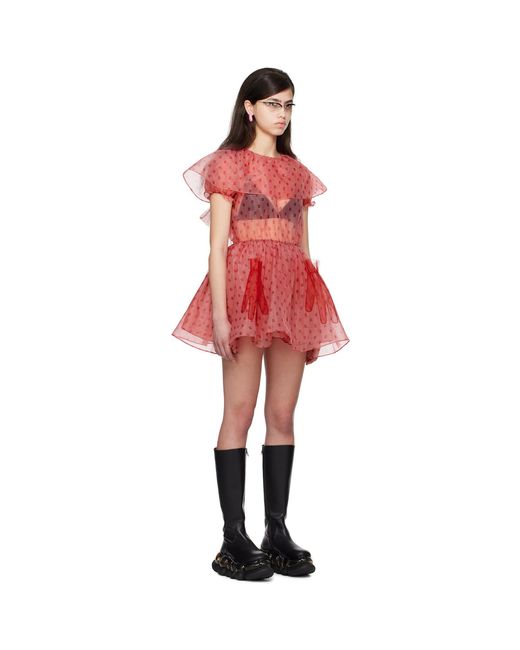 Im Sorry by Petra Collins Red Ssense Exclusive Jennyfax Edition Tulle Minidress