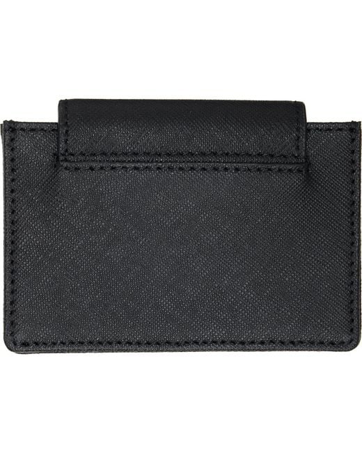 Vivienne Westwood Black Flap Orb Card Holder for men