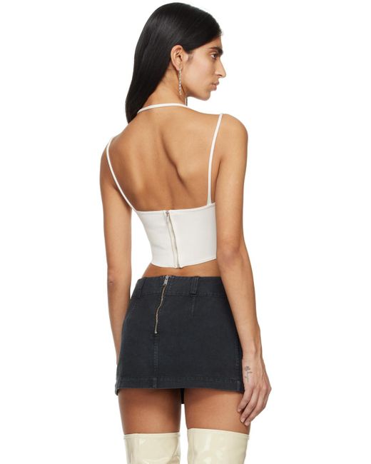 Dion Lee Black Off- Braided Corset