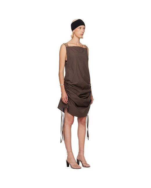 Baserange Brown Ssense Exclusive Pictorial Midi Dress