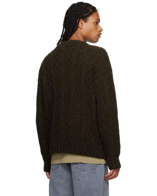 Our Legacy Black Brown Toddler Sweater for men