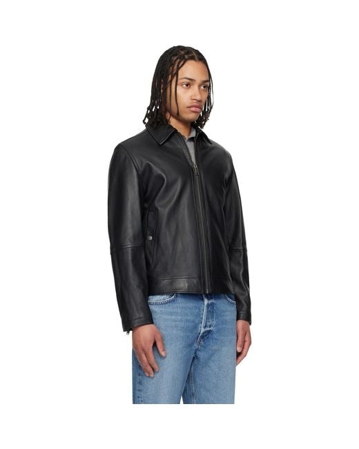 Boss Black Regular Fit Nappa Leather Jacket for men