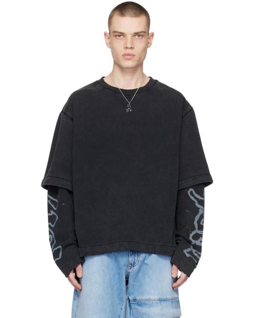 1017 ALYX 9SM Black Double Sleeve Long Sleeve T-shirt for men